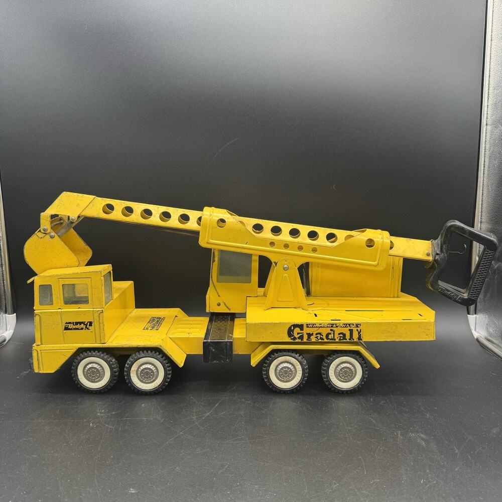 Vintage 60’s Buddy L Warner & Swasey Gradall Excavator Truck Pressed Steel Rare